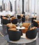 Solid Wood Hotel Restaurant Furniture Coffee Table Sets Creative Lobby
