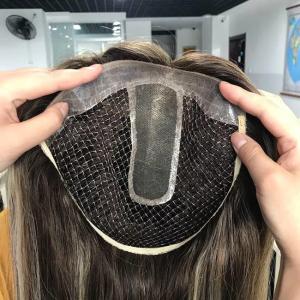 Quality 100% Raw Women'S Toupee Human Hair Toppers Fishnet Replacement For Ladies wholesale