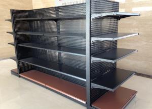 Quality Cold Rolled Steel Supermarket Display Shelving With Perforated Back Panel wholesale