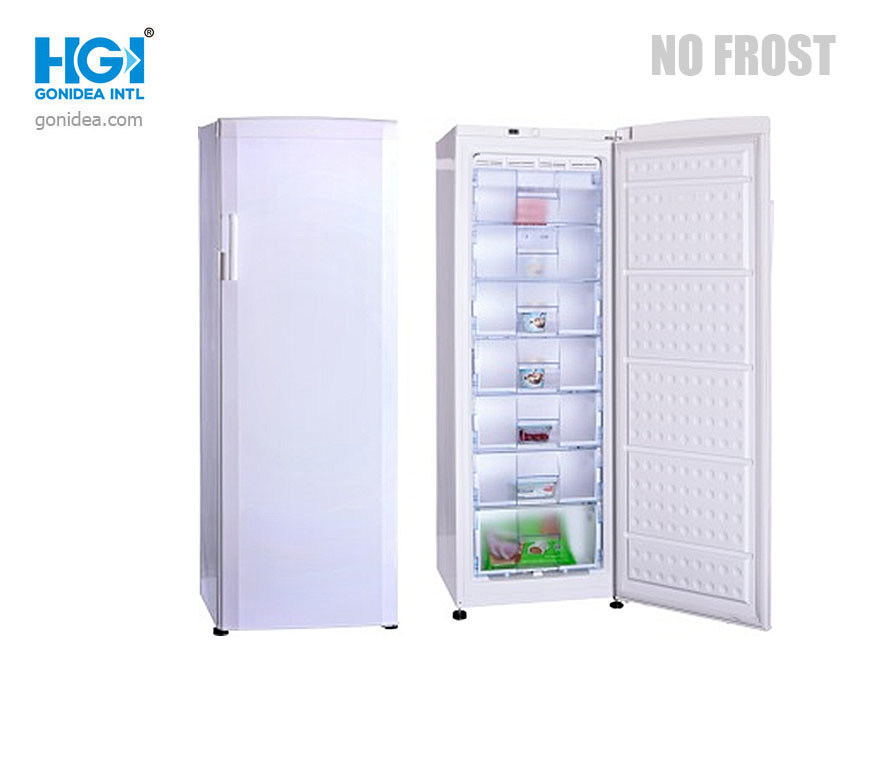 Electronic Control Defrost LED Single Door Display Fridge Upright
