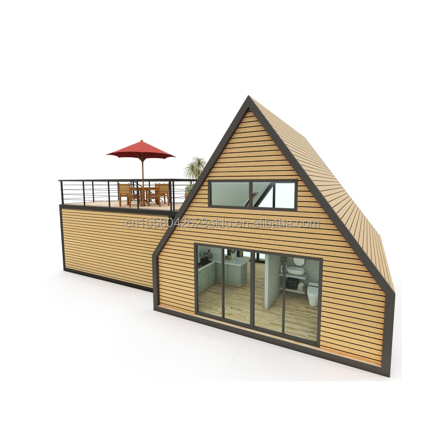 Modern Steel Frame Galvanized Steel Bending 180g Tiny Prefab House for Family Vacations or Hotel