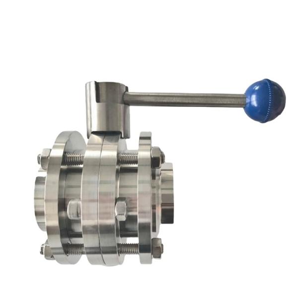 Sanitary Stainless Steel 304 316L Manual Three-Piece Welded Flange Wafer