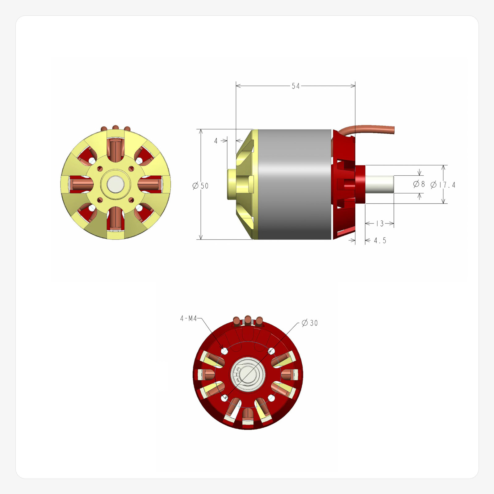 5055 High RPM Brushless DC FPV Racing Motors For Camera Drone FPV