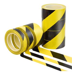Quality Single Sided Custom PVC Marking Tape Warning Yellow Danger Tape Adhesive Caution wholesale
