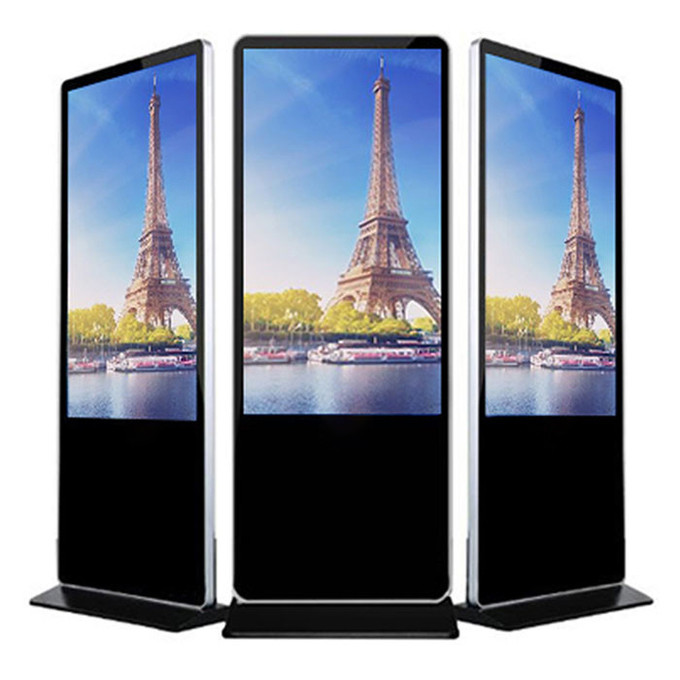 Super Narrow Floor Standing LCD Digital Signage Remotely Upload, Release, Control Manage