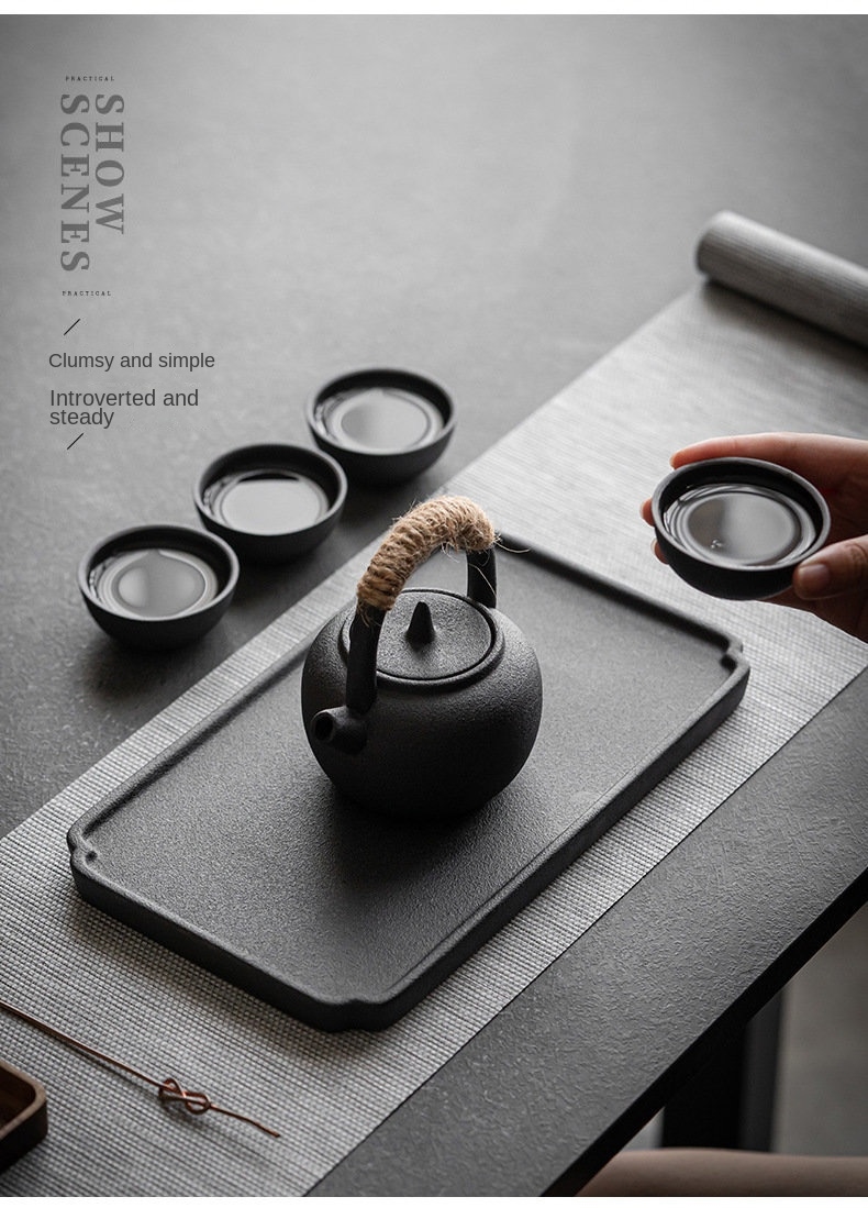 Japanese Porcelain Kung Fu Tea Set Modern Fashionable Loop-Handled Teapot with Gift Box