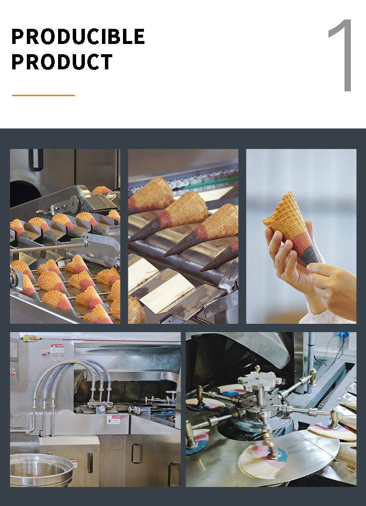 Fully Automatic Multifunctional Sugar Cone Production Line， 71 240X240 Mm Baking Templates .