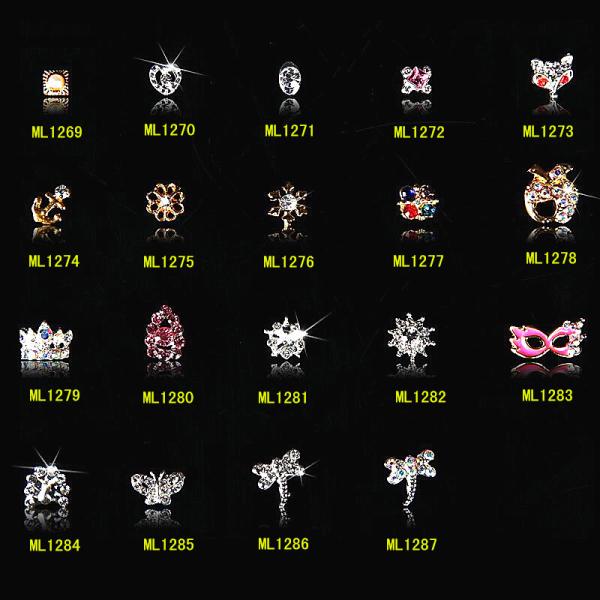 Hot NEW Wholesale Alloy Jewelry 3D Nail Art Jewelry Nail rhinestones Sticker