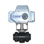 IP67 DN40 Motorized PVC Ball Valve Normal Temperature With Electric Actuator