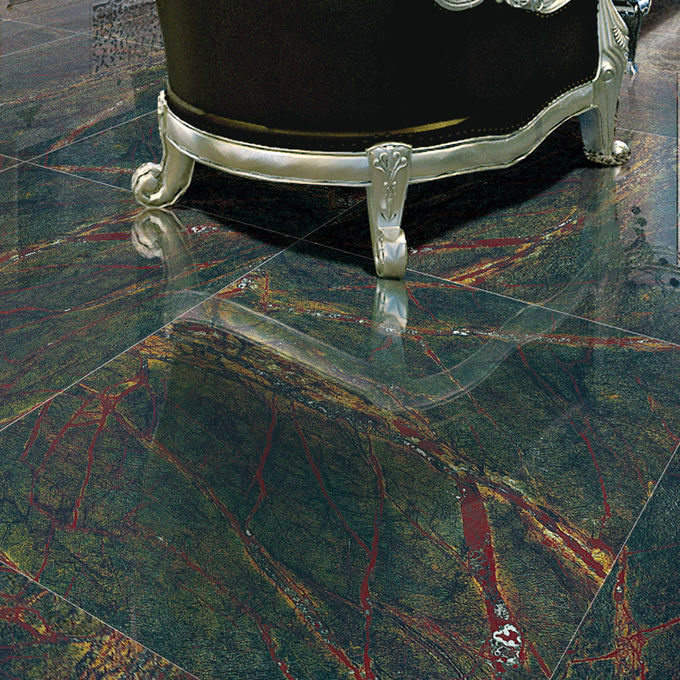 Italy Green Full Polished Glazed 36"*36" Marble Look Porcelain Tile