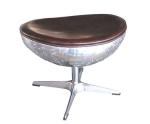 Brown Leather Aviator Ottoman And Footrest