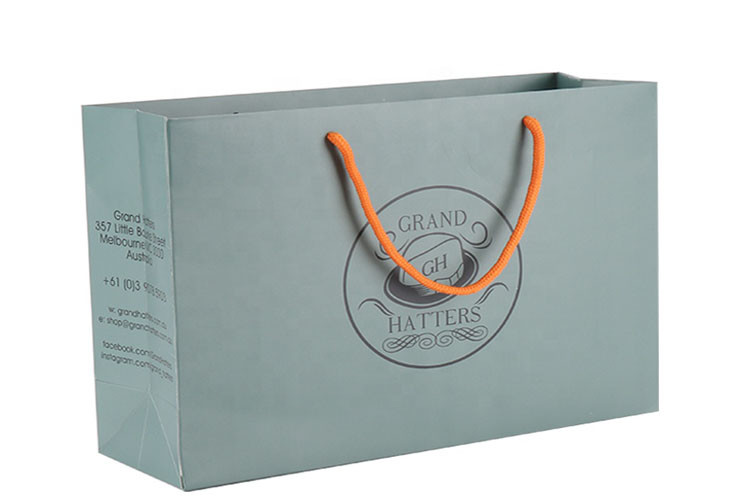 Recyclable Logo Paper Shopping Bags Art Paper Material For Perfume