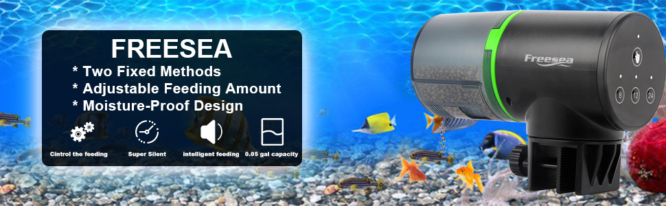 Vacation Timer Aquarium Automatic Feeder For Electric Adjustable Fish Food Dispenser