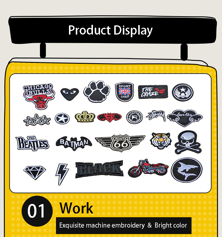 Wholesale plain color iron on embroidery letter patches for jerseys hoodie