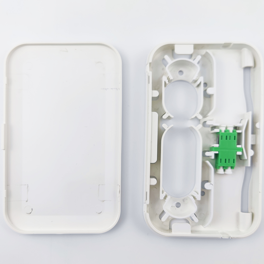 1 Port Gray APC Plastic Fiber Optic Faceplate Socket Panel for Indoor in FTTH Network