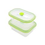OEM Logo Leakage Proof 800ml Silicone Foldable Lunch Box