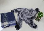 260g 128*128cm 100%Acrylic Woven navy jacquard stripe poncho factory keep warm