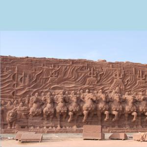 Quality Large huge red sandstone sculpture project,China stone carving Sculpture supplier wholesale