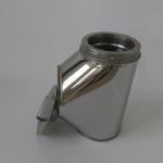 Durable Stainless Steel Double Wall Chimney Pipe Tee With Cap 0.5 Mm Thickness