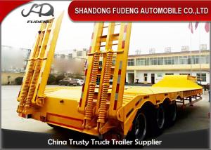 Quality Lowbed Trailers Lowboy Semi Trailer With Ramp Tri-Axles 60 Tons for sale wholesale