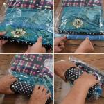 Customized Travel Vacuum Storage Bag Plastic Packing Hand Roll Vacuum Bag With