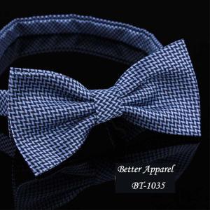 Quality samll checked polyester bow tie factory directly selling wholesale
