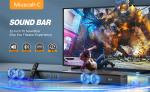 80W Wireless Bluetooth Soundbar , Home Theater Soundbar With Remote Control
