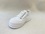 Fashion White Platform Sneakers Mesh Upper 2024 Summer Lacing And Leisure