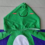 Custom kids Cartoon Printing Hooded Microfiber Towel Beach