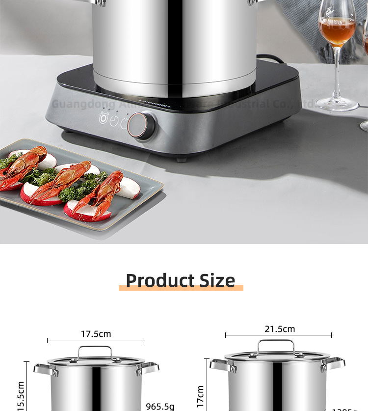 High Quality Kitchenware 6 Pcs Stainless Steel Soup Pot Set Cookware Set With Glass Lid