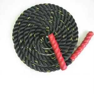 Quality High Strength Heavy Fitness Ropes , Black Nylon Power Training Rope wholesale