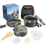 Factory TOP Seller Outdoor Camping Cookware Mess Kit Portable Picnic Pot Pan