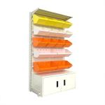 Snack Rack with cabinet Factory Direct Metal Steel Gondola Supermarket Equipment