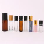 Glass Perfume Roller Ball Bottles Bamboo Or Wooden Lid 5ml 10ml 15ml