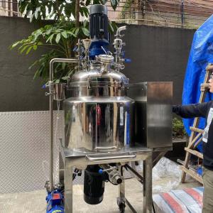 Quality 50L Cosmetic Vacuum Emuldifier Mixer Cream Face Mask Lotion Making Homogenizer Mixing Equipment wholesale