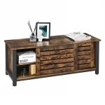 Wooden TV Cabinet with Sliding Doors, Rustic Television Cabinet, Entertainment