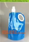 500ml can folding water bottle foldable water bag WITH hook,Kids Foldable
