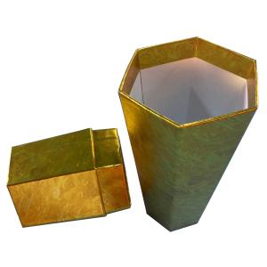 Quality Wholesale Customized Luxury Hexagon Gold Stamping Ring/Jewelry/Necklace Packaging Gift Box Hardcover Packing Gift Box wholesale