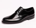 Officer Business Mens Leather Dress Shoes , Black Dress Loafers Slip Resistant
