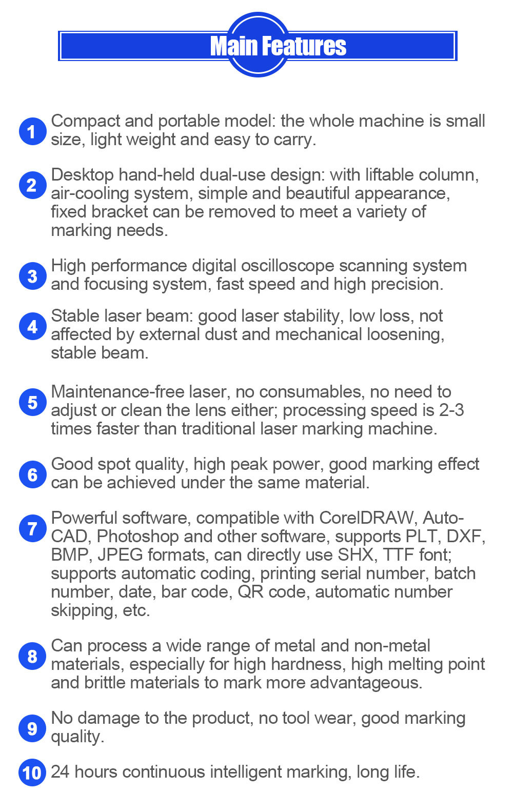 Jewellery Metal PVC Fiber Laser Marking Machine Automatic Desktop 20w 30w 50w