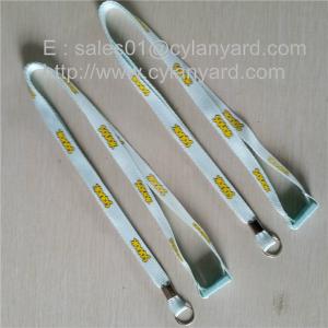 Quality Discounted polyester key lanyard with metal crimped, metal crimp polyester key straps, wholesale