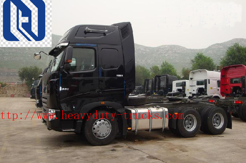 6x4 HOWO7 Sinotruk 102 km / h Prime Mover Truck Tractor Truck For Long Time DistanceTransport with 2 sleepers in cabin