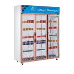 Stainless Steel Beverage Display Cooler 220W 680L Capacity for Restaurant