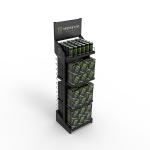 Free Standing Sparkling Wine Display Shelf Metal Tube Display Stand with
