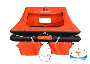 Quality 1060x580mm 6 Person Marine Life Raft 82 Kg Weight For Yacht Small Craft wholesale