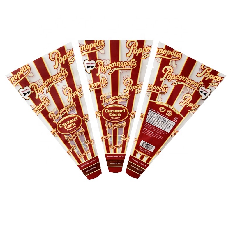 Triangle Cone Laminated Poly Bag Gravure Printing Clear Plastic Pastry Bags