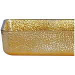 Luxury Gold Rectangular Vessel Sinks 4.2 Inch Modern Deep Bathroom Sink Basin
