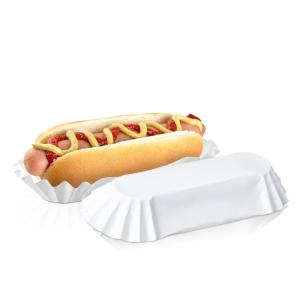 Quality Disposable Package for 6'' Food White Fluted Sandwiches Hamburgers and More in Aseptic Box wholesale