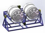 Open Fire Rock And Roll Rotomoulding Machines / Rotary Moulding Machine