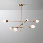 Modern Led Chandeliers Lighting Long Pole Gold Black sputnik chandelier(WH-MI